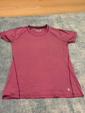 Women’s smartwool tee shirt size medium pink striped